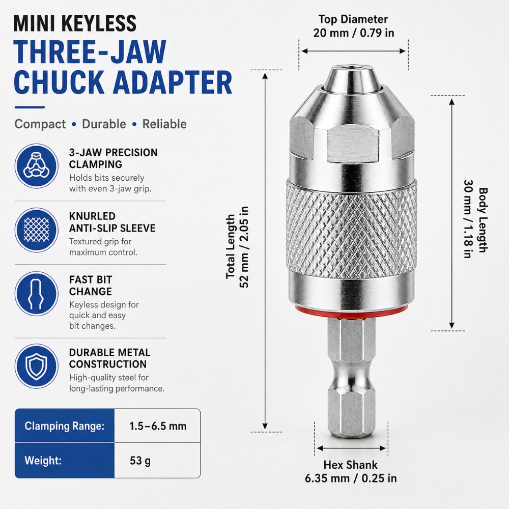 Adaptateur de mandrin à 3 mors - Power Tools Excel avis et prix